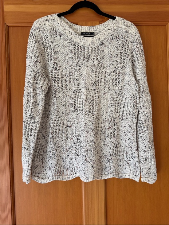 NIC+ZOE Sweaters - Nic+Zoe Ivory Marled Knit Sweater size Large